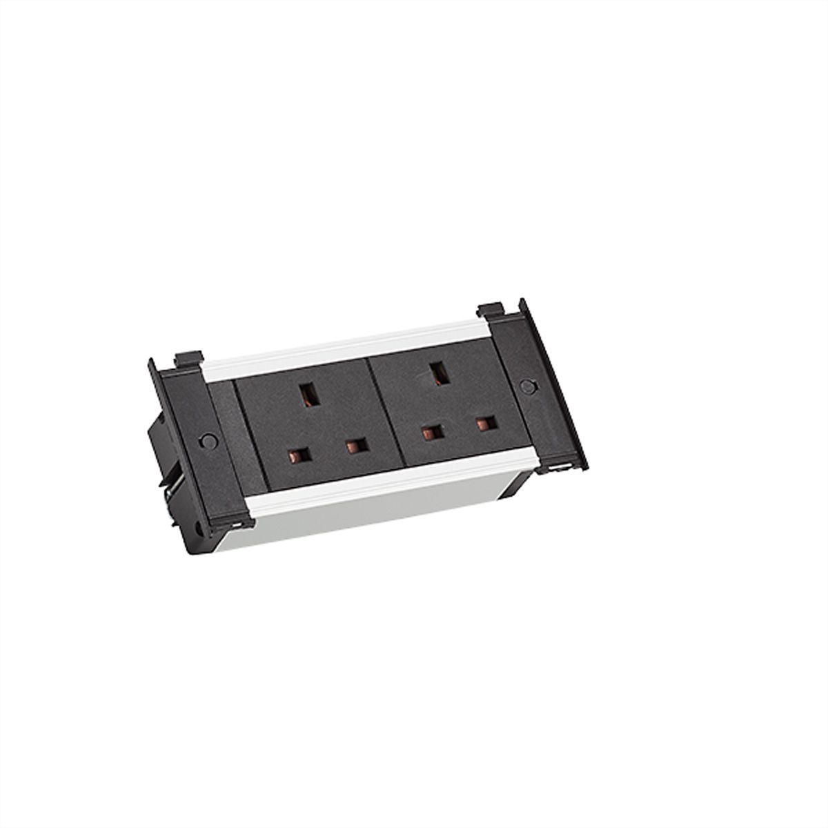 BACHMANN KAPSA XS 2xUK 13A schwarz, Strom 2,0m UK 13A United Kingdom