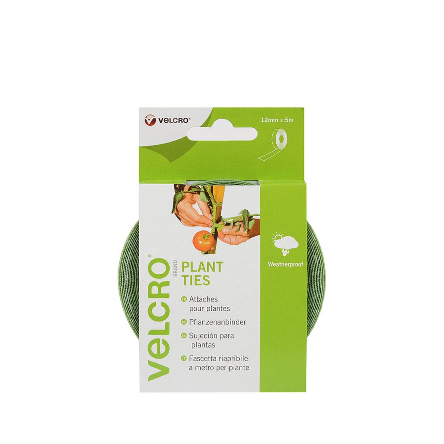 VELCRO® ONE-WRAP Bande pour plantes 12mmx5m, bande verte