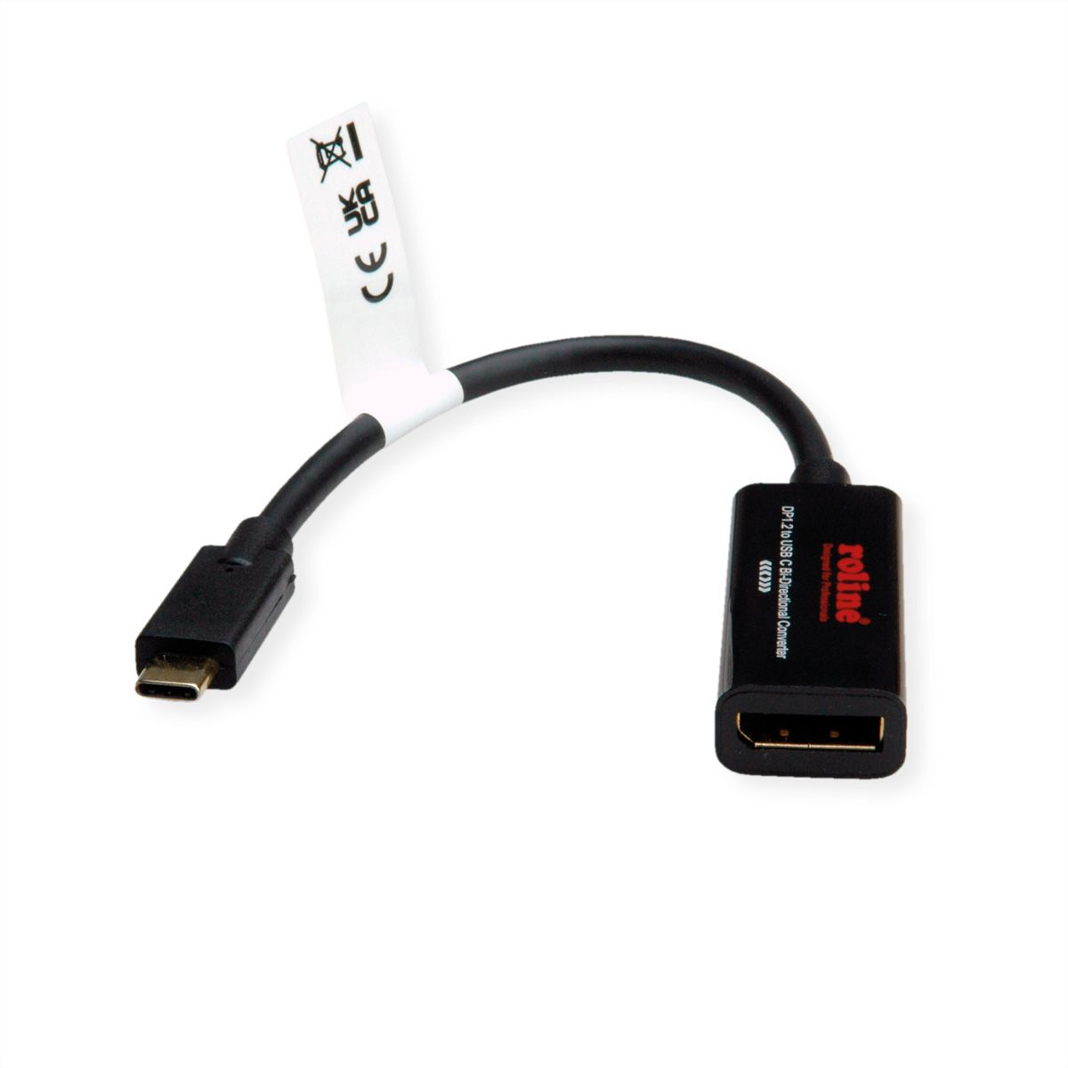 ROLINE Kabel-Adapter USB-C - DisplayPort, v1.2, bidirektional, ST/BU, 0,2 m