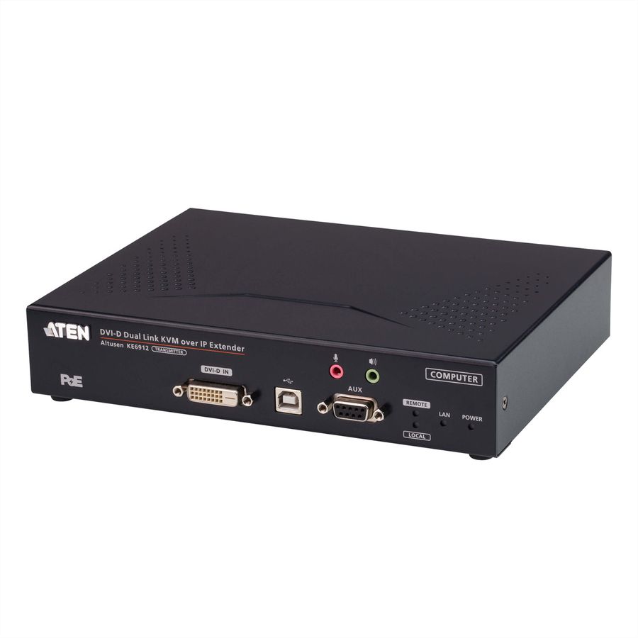 ATEN KE6912T DVI-D Dual Link KVM Over IP Extender mit PoE Sender