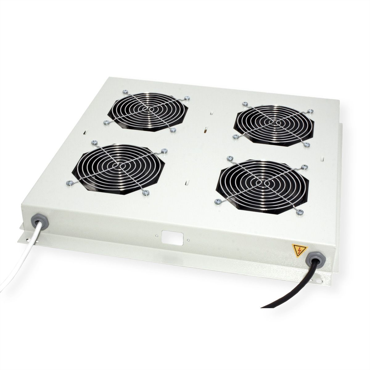 ROLINE 19-Zoll Dachlüftereinheit 4 Lüfter, Thermostat , grau