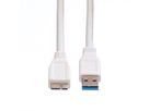 VALUE Câble USB 3.2 Gen 1, A M - Micro A M, blanc, 2 m