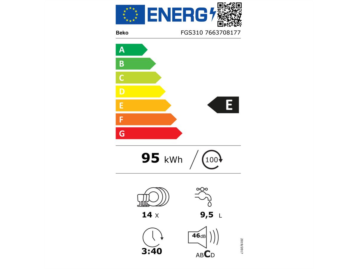 Beko Geschirrspüler FGS310 freistehend, 60cm