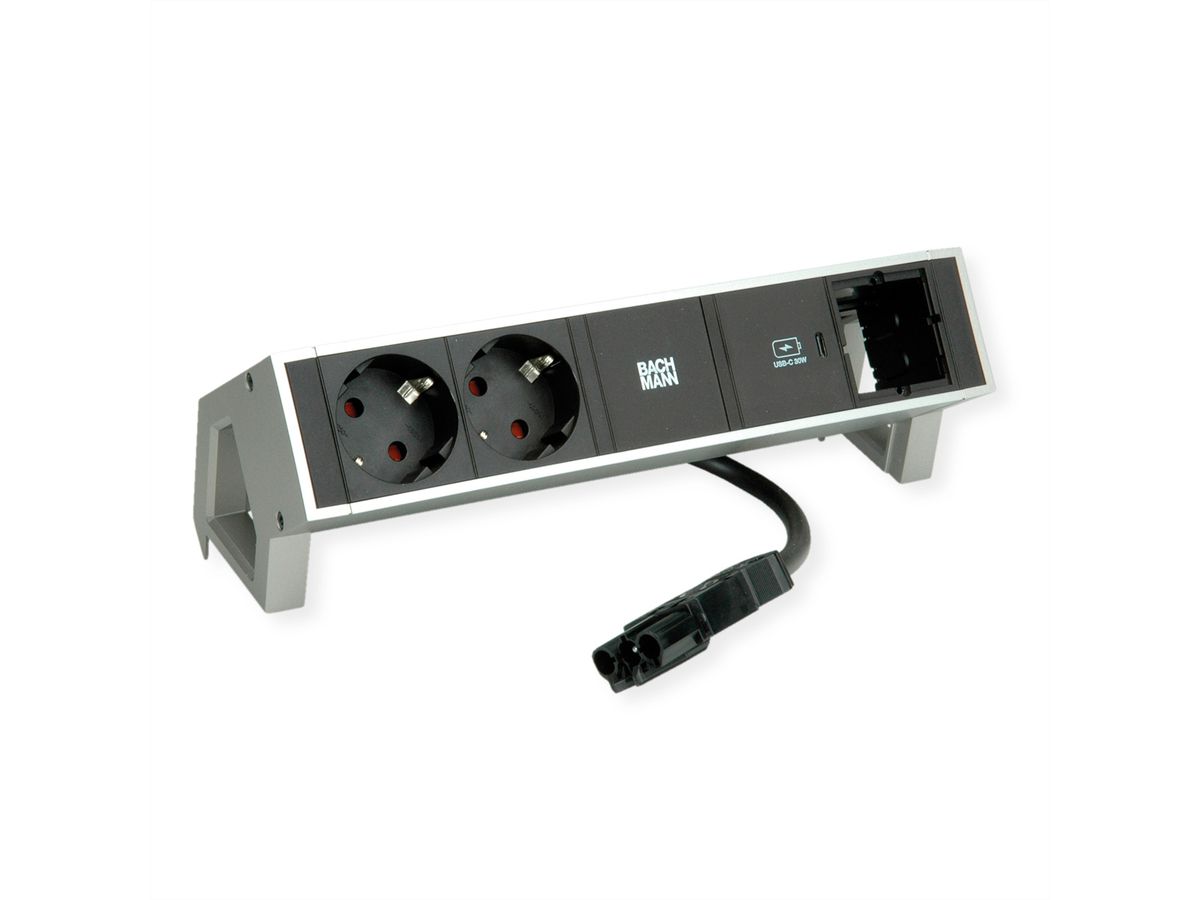 BACHMANN DESK2 2x contact de protection USB C