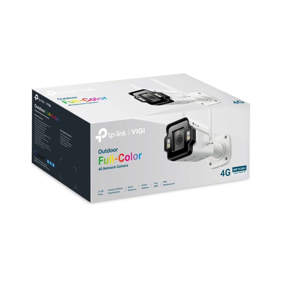 TP-Link InSight S345-4G(4mm) Bullet-Caméra 4 MP, 80.4°, IR-LED 50m, LTE