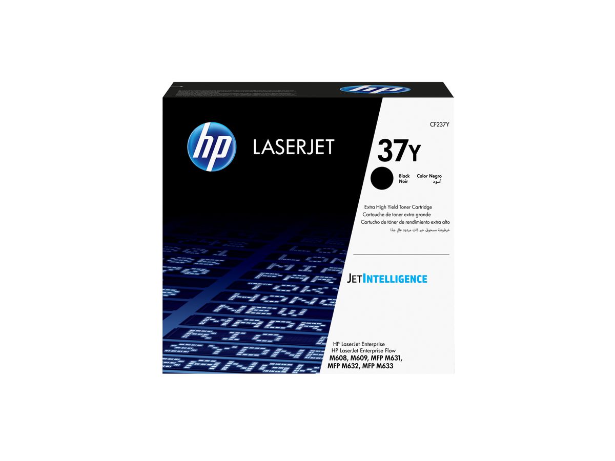 HP 37Y Schwarz Original LaserJet Tonerkartusche mit sehr hoher Reichweite.