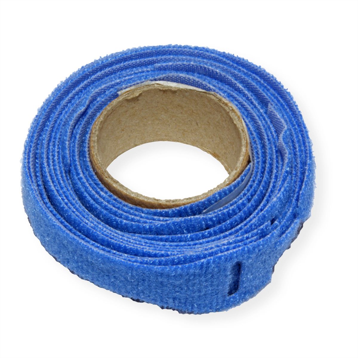 VELCRO® Bande avec languette, par 10, bleu, 20 cm