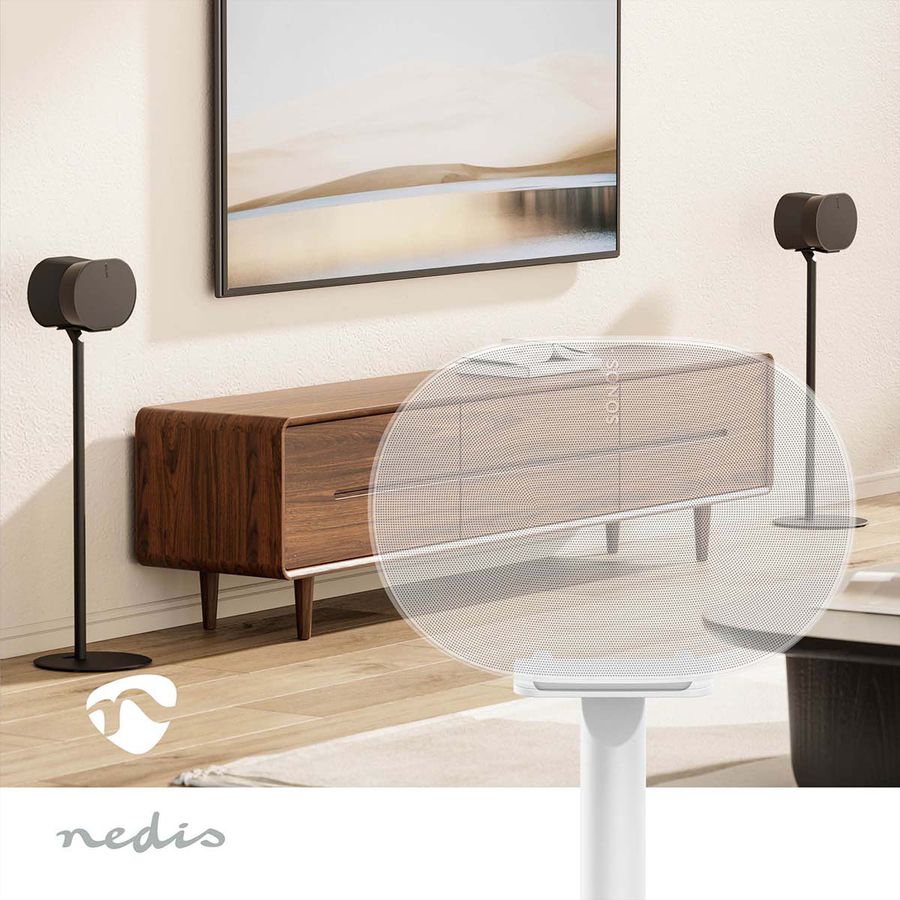Nedis Lautsprecherständer für Sonos Era300 Weiss, Ständer, 5 kg, Kabelmanagement