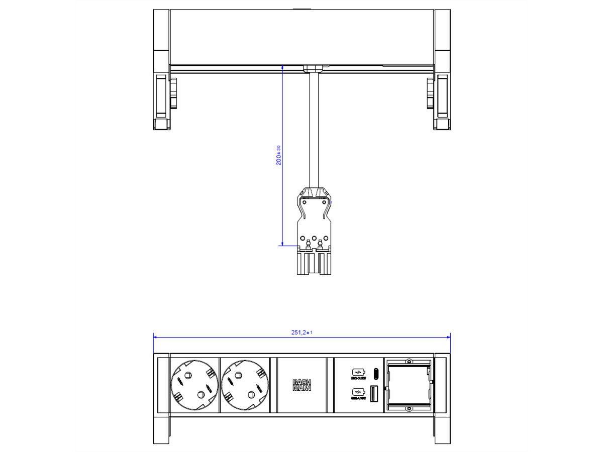 BACHMANN DESK2 ALU BLACK 2xclé de protection USB