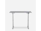 WRK21 Schreibtisch Work 120 x 80 cm, Höhenverstellbar, Grau Uni / Grau