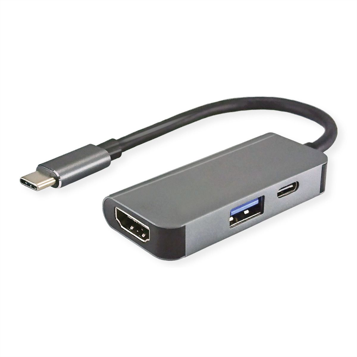 VALUE Display Adapter USB-C - HDMI, USB 3.2 Gen 1 A + Typ C PD