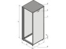 Armoire Novastar SCHROFF sans porte ni panneau arrière, Heavy-Duty, RAL 7021, 1567H 553W 800D