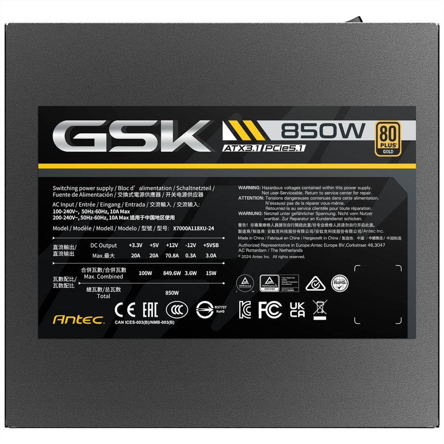 ANTEC GSK850 ATX3.1 Netzteil 850W