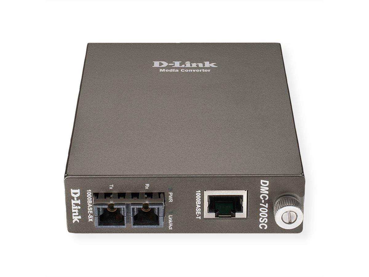 D-Link DMC-700SC/E Gigabit Ethernet Converter, 1000Mbit/s TP zu 1000Mbit/s SX