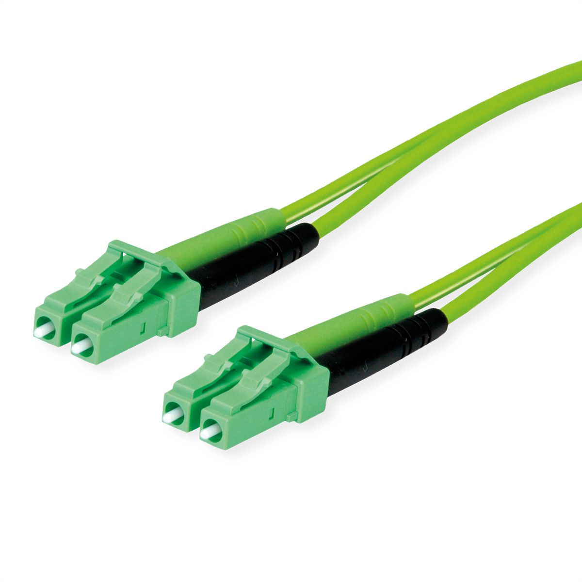 TELEGÄRTNER LWL Rangierkabel 2x G50/125 OM5, 1x LC Duplex - 1x LC Duplex, grün, 2 m