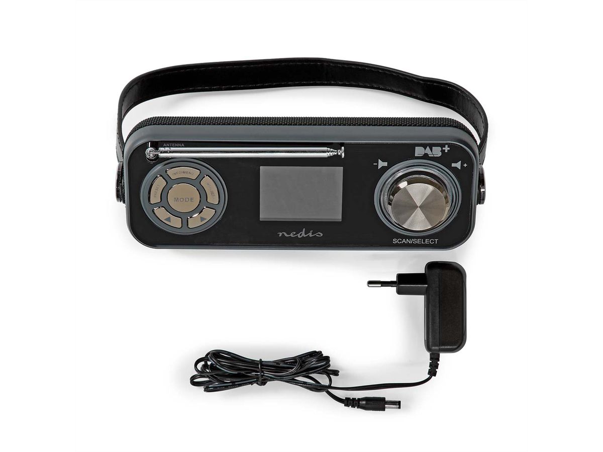 Nedis Notfallradio DAB FM , Tragbares Notfallradio fuer Notfaelle, Camping und Outdoor Anwendungen