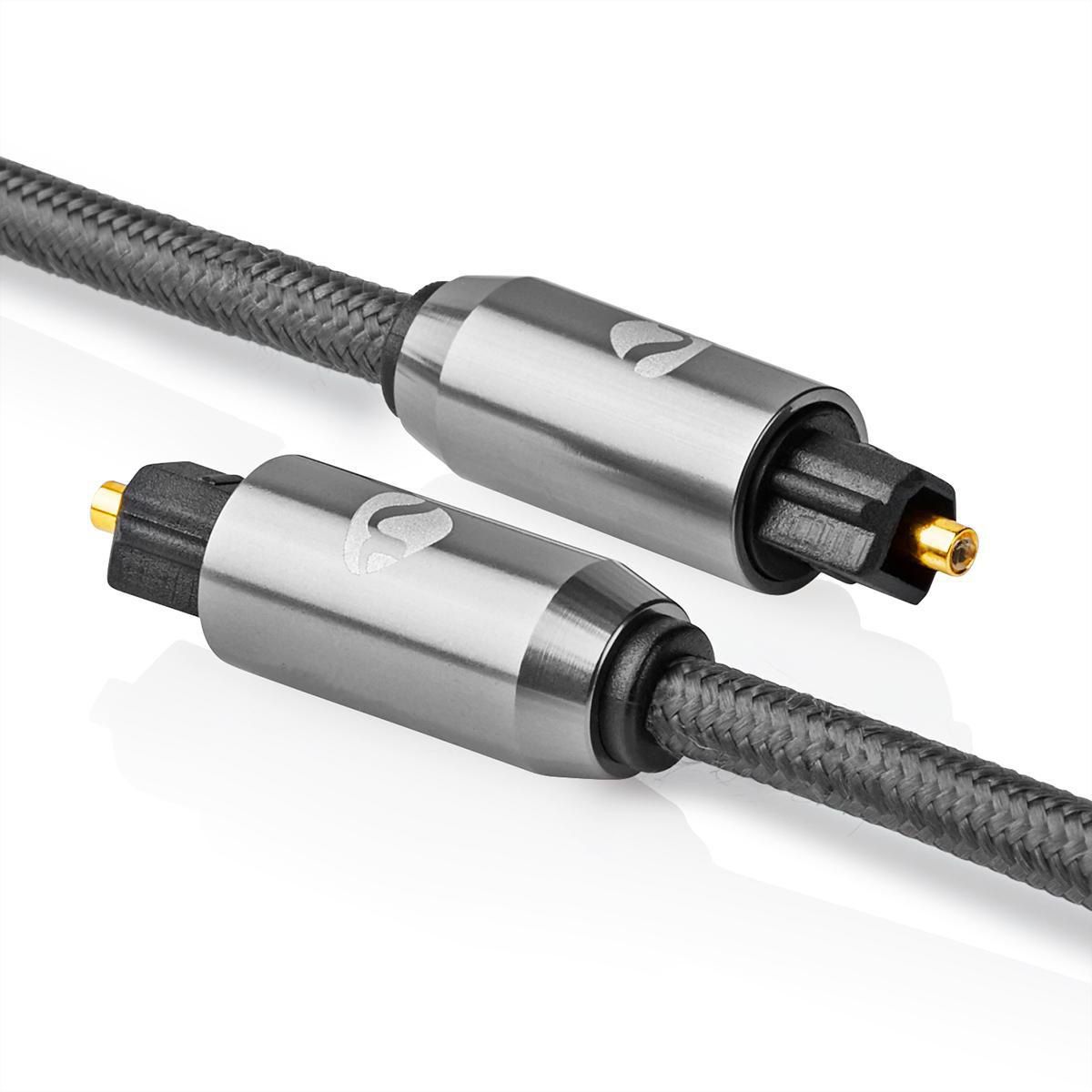 Nedis Optisches Audiokabel Toslink, ST/ST, grau, 2 m