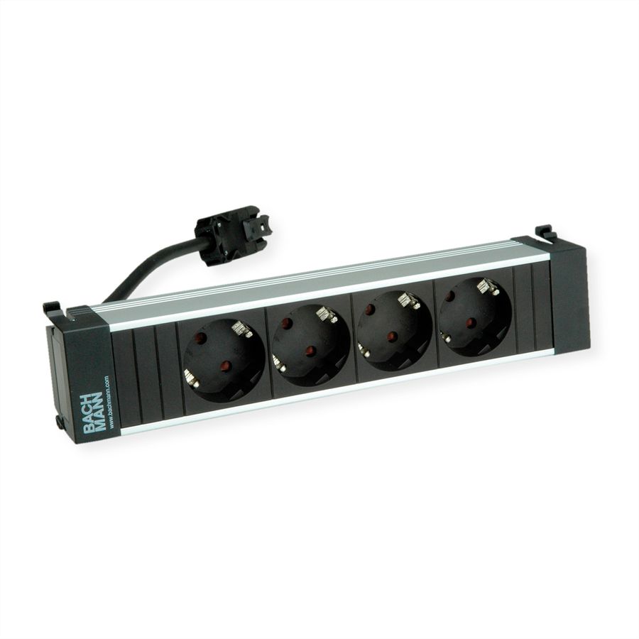 BACHMANN POWER FRAME 4xCEE7/3 ALU 0,20m 3G1,5mm² sw GST18