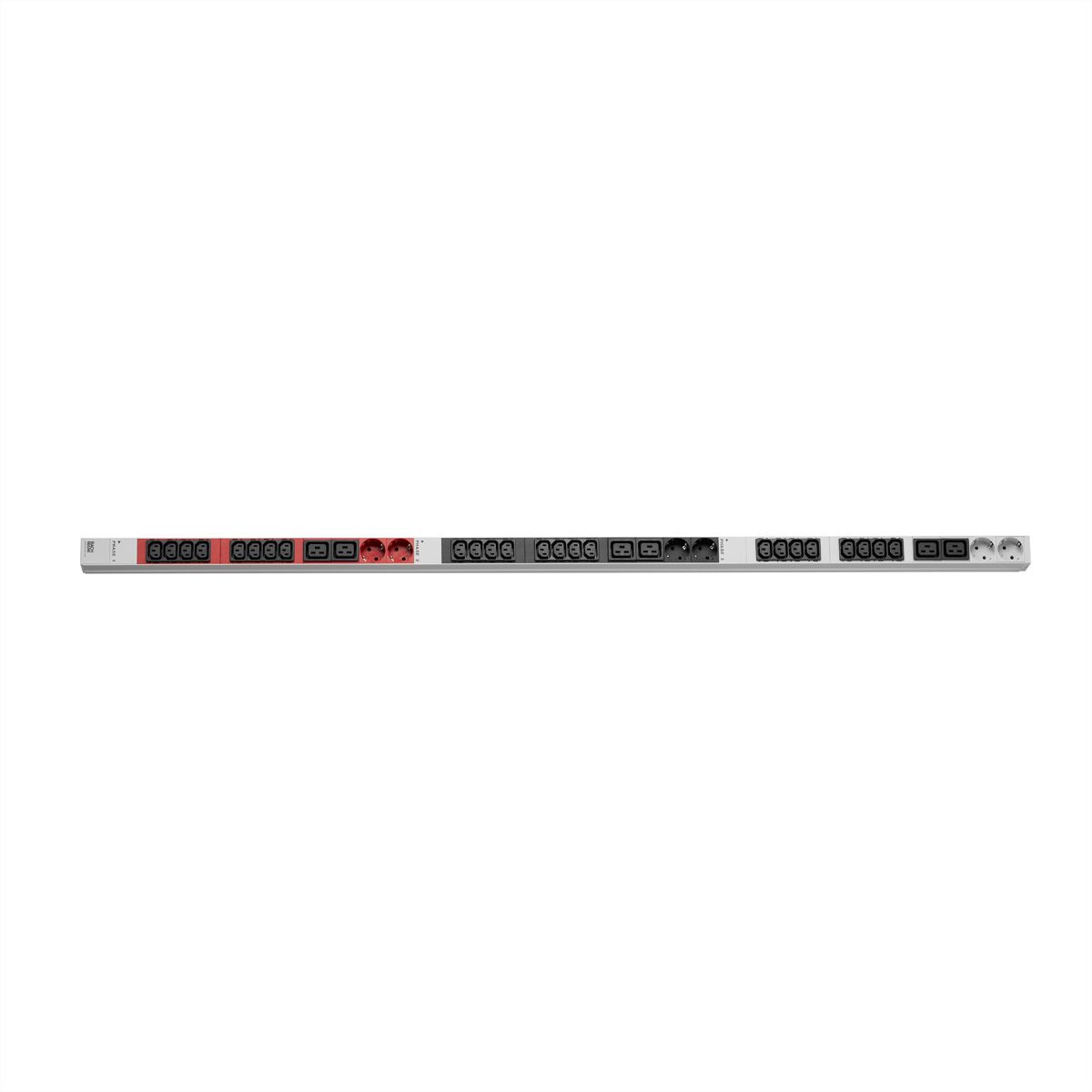 BACHMANN IT PDU ALU 1UH 24x C13 6x C19 2LS CEE 3x16A rouge