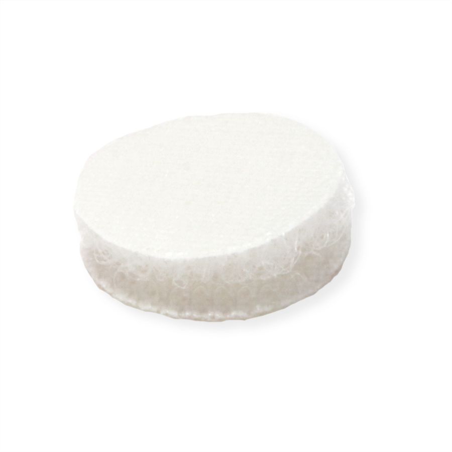 VELCRO® Boutons ronds 16mm x 16 blancs, crochets & velours autocollants