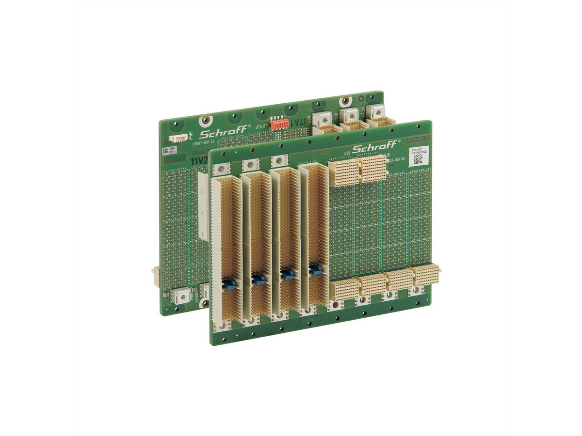 SCHROFF CPCI PlusIO Backplane, 3 U, 3 + 2 slots