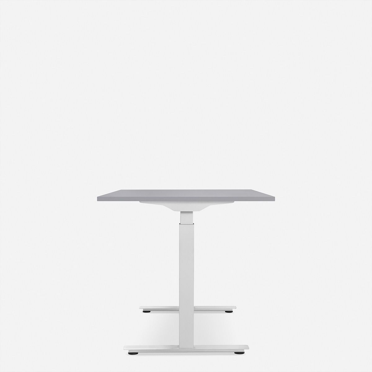 WRK21 Schreibtisch Smart 120 x 80 cm, Höhenverstellbar, Grau Uni / Weiss