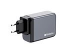 Verbatim GaN 4 Port Charger 200W, 3x USB-C, 1x USB-A, EU+UK Adapter