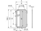 Unité enfichable de type cadre SCHROFF, panneau arrière, découpe pour un connecteur, 3 U, 21 HP