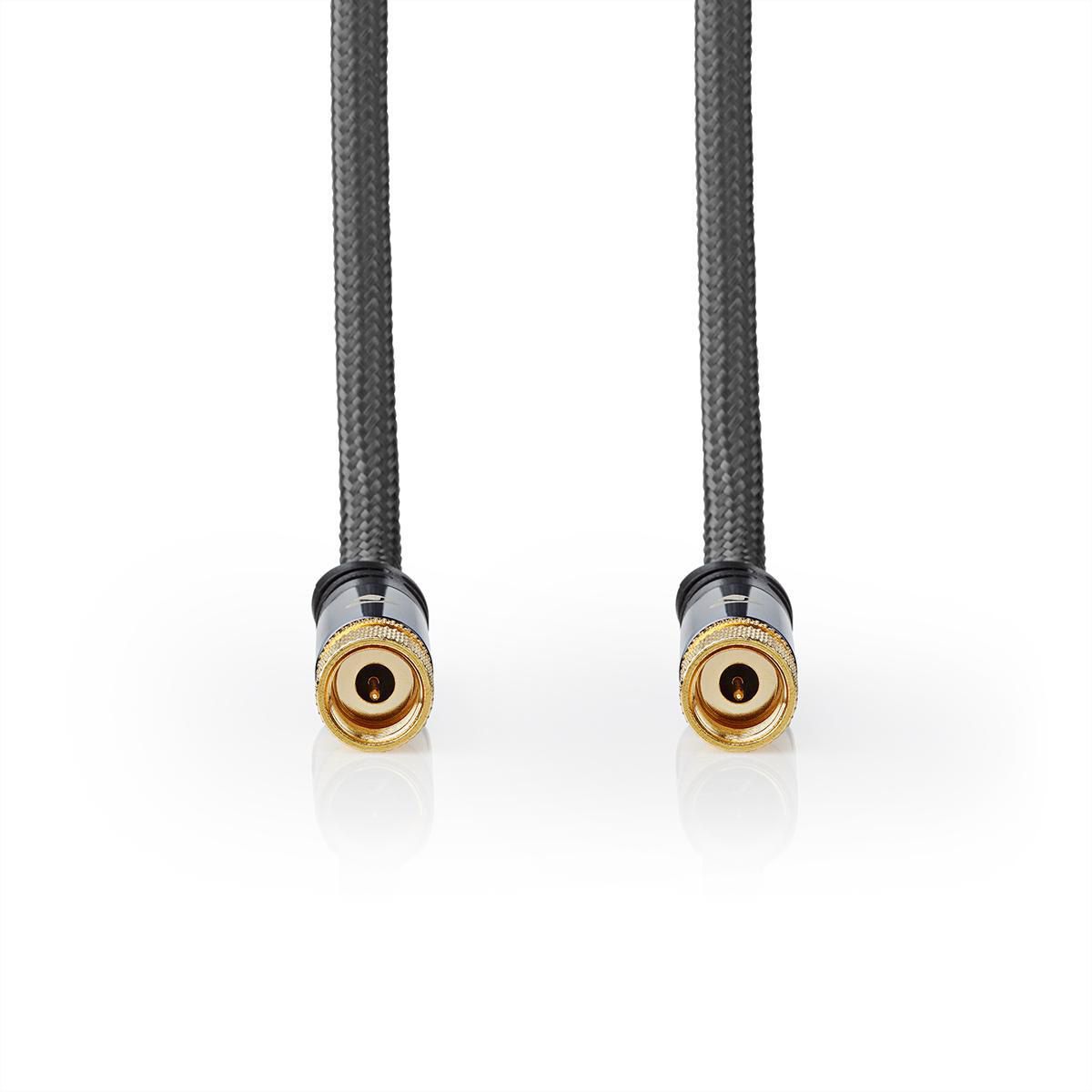 Nedis Câble d'antenne et de satellite M/M, gris, 5 m