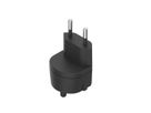 Adaptateur fixe D, prise de sécurité/CH, 2 pôles, T11, noir