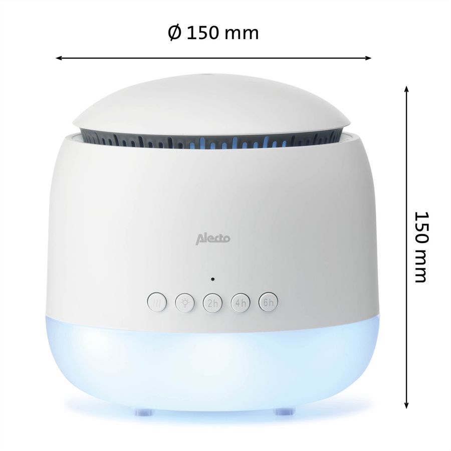 Humidificateur pour bébé Alecto BC-23, 25 mètres carrés, réservoir de 300 ml, éclairage nocturne