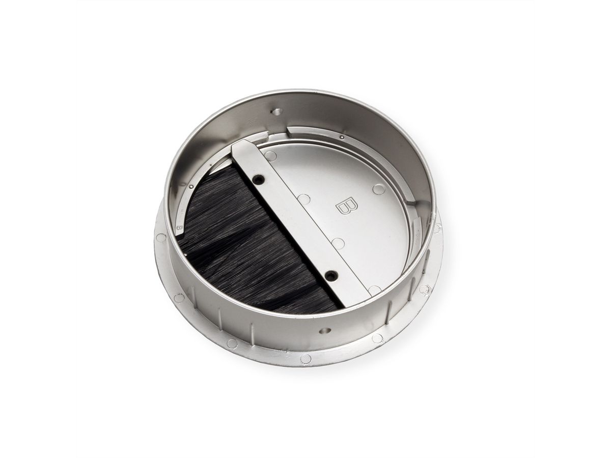 BACHMANN LOOP ROUND Passe-câbles, rond, argent
