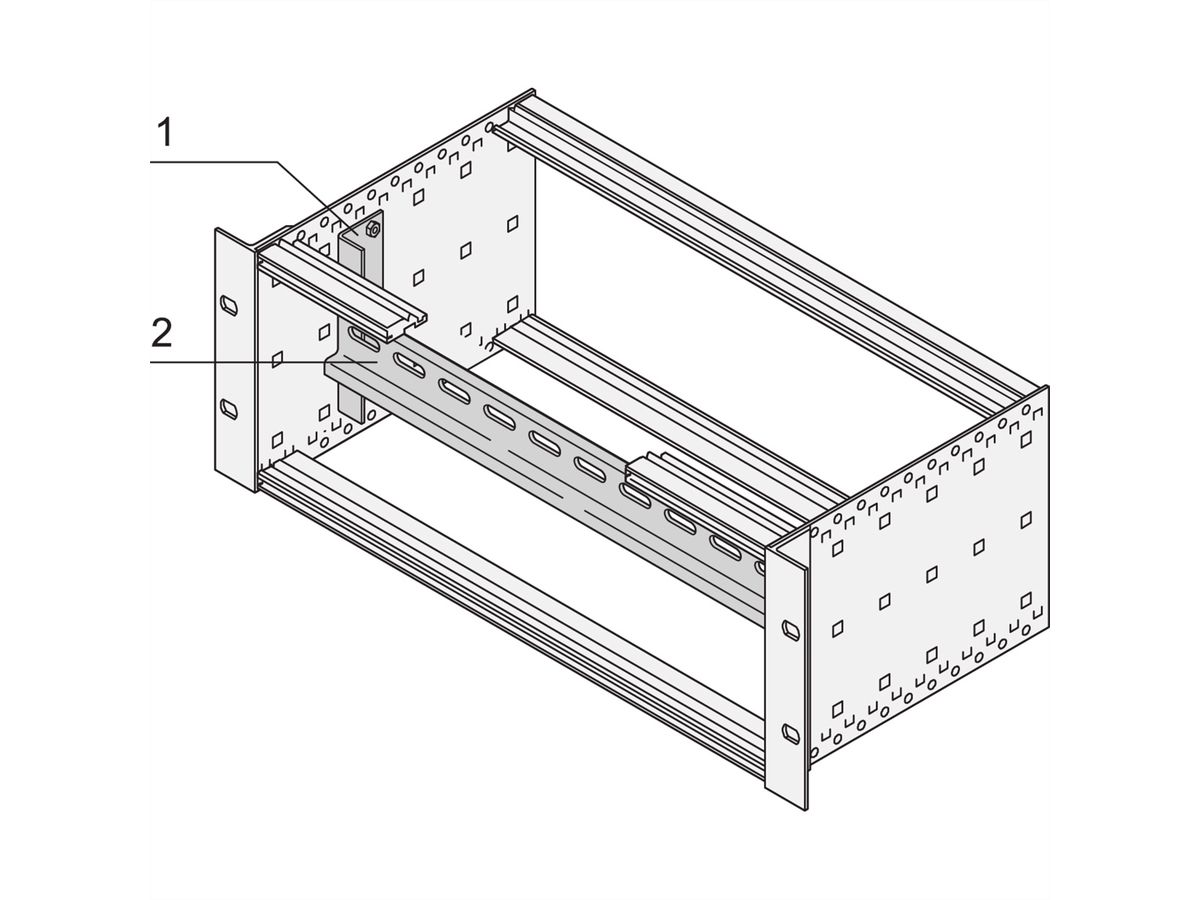 Rail porteur SCHROFF EuropacPRO selon DIN 43880 et DIN 60715