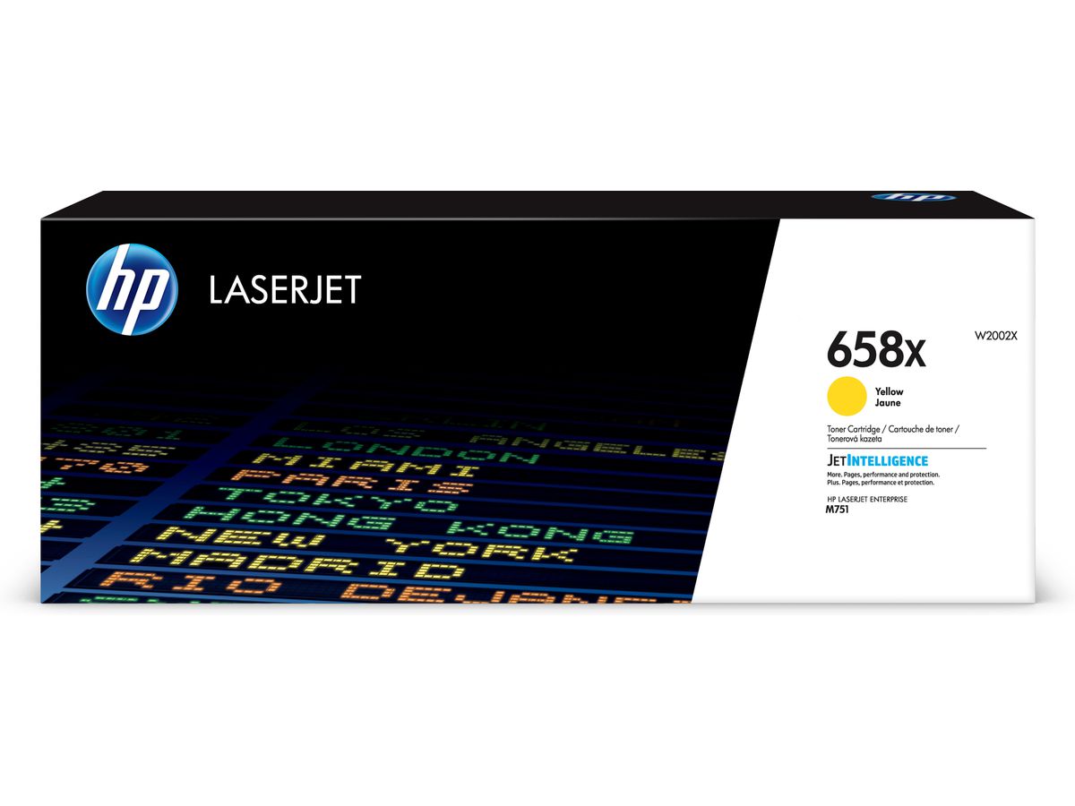 HP Toner jaune LaserJet 658X authentique grande capacité