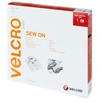 VELCRO® Crochets & velours 20mmx10m rouge, bande à coudre