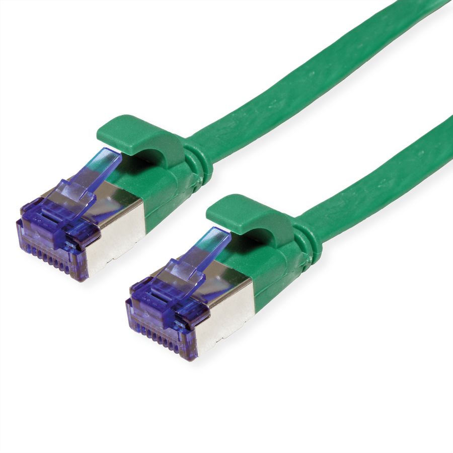 VALUE Patchkabel Cat.6A (Class EA) FTP, extra-flach, grün, 0,5 m