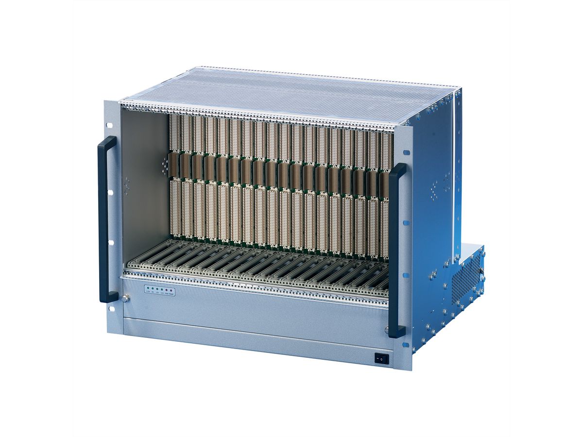 SCHROFF 8 HE, 21 Slot, mit Rear I/O - BGTR VME64X 8HE 160/80 21SL