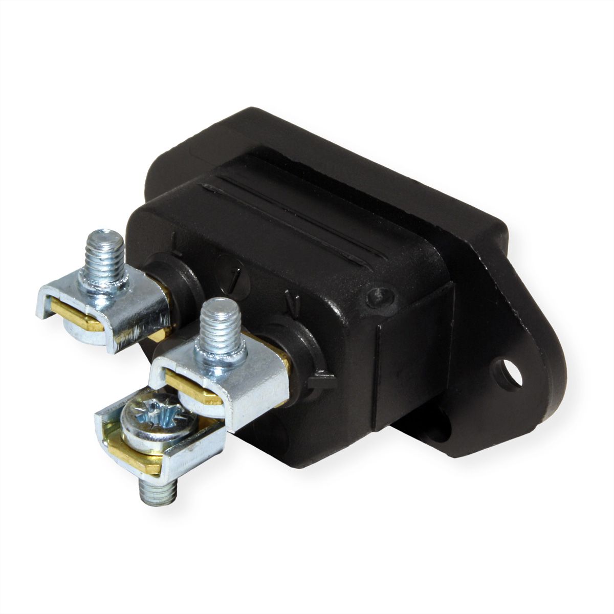 BACHMANN Kaltgerätestecker IEC320 C14, schwarz, Schraubanschluß