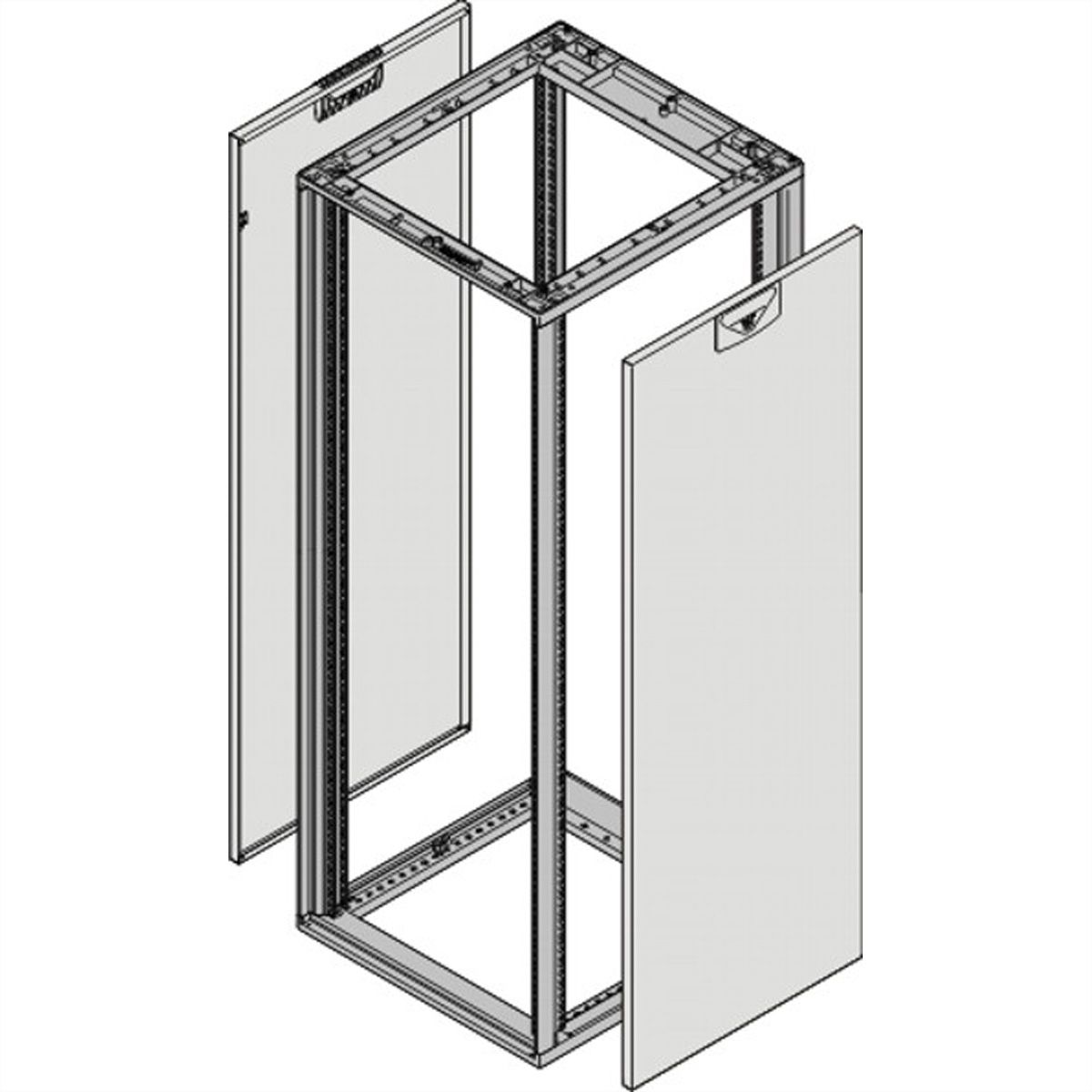 SCHROFF Seitenwand für Slim-Line - SEIT.WD.43HE 600T SL 7035 2X