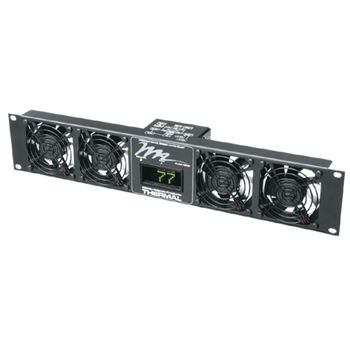 Middle Atlantic Products IUQFP-4D Rack-Kühlgerät Schwarz 2U Eingebautes Display