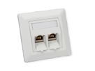 TELEGÄRTNER Module pour embase blanc, 2 prises