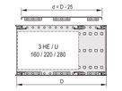 SCHROFF Abdeckblech für Anschraubung an die Seitenwand - ABDECKBLECH EMC 63TE 175T 2ST