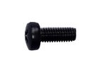 Vis à tête cylindrique de SCHROFF, Pozidrive, M6x16, acier, zingué, noir, 100 pièces