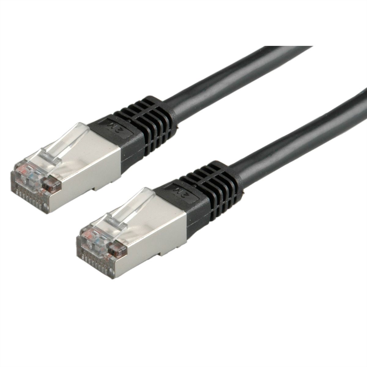 Cordon VALUE Cat.6 (Classe E) S/FTP (PiMF), noir, 0,5 m