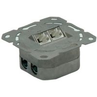 VALUE Cat.6A (Class EA) Dose, 2x STP, Unterputz, waagerecht, weiss
