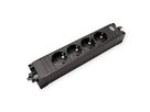 BACHMANN STEP BASE 4xCEE7/3 GST18, CEE 7/7 fiche de contact de protection C19 0,75m, noir