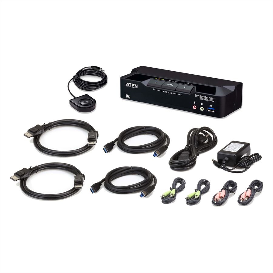 ATEN CS1922A 2-Port USB 3.0 8K DisplayPort KVM Switch