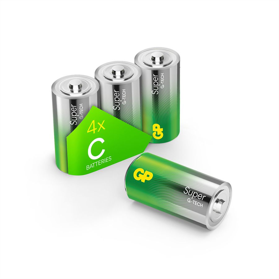 GP Batteries Super Alkaline C 4x