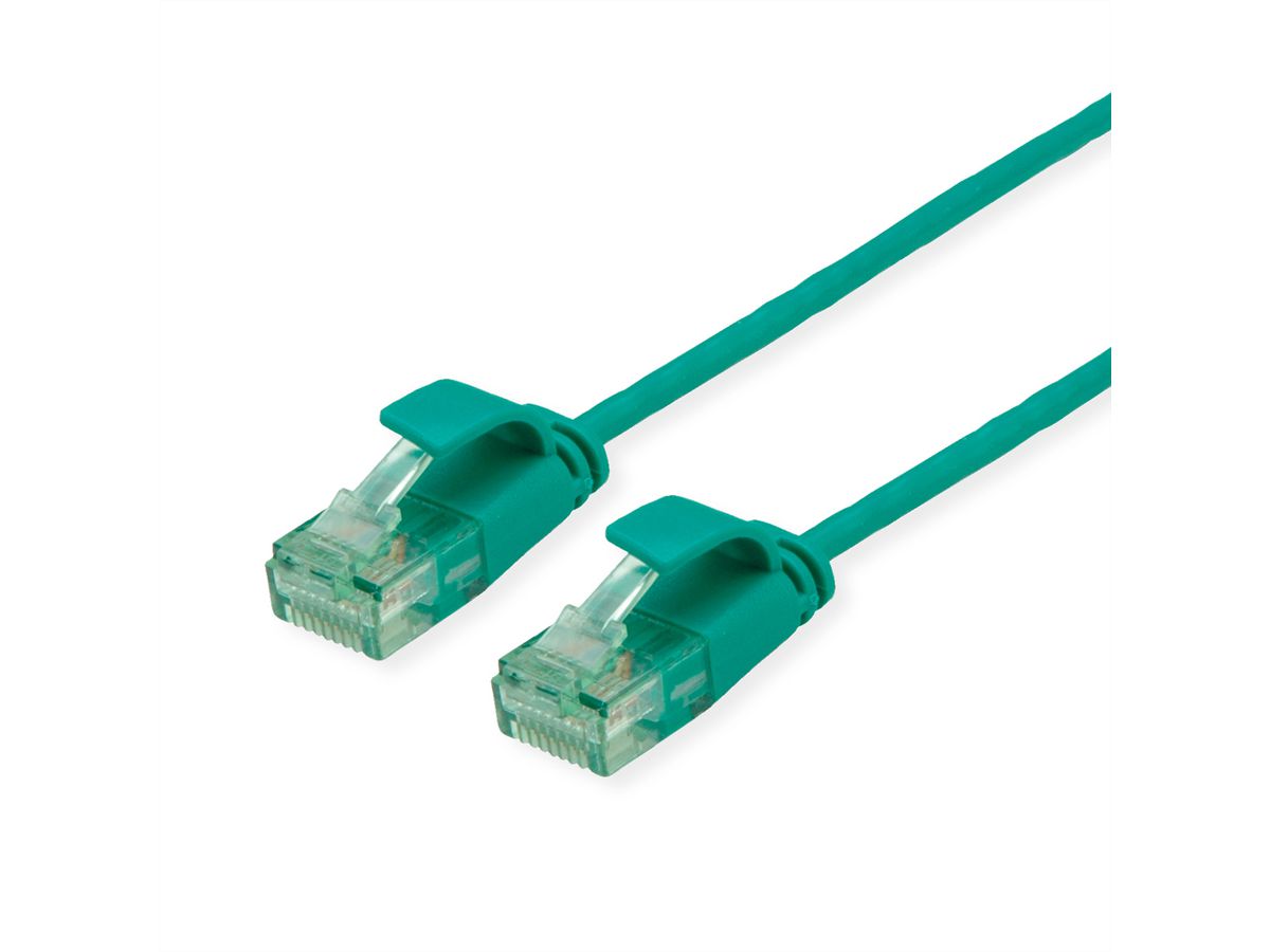 ROLINE RM UTP DataCenter Patchkabel Cat.6A (Class EA), slim, grün, 1 m
