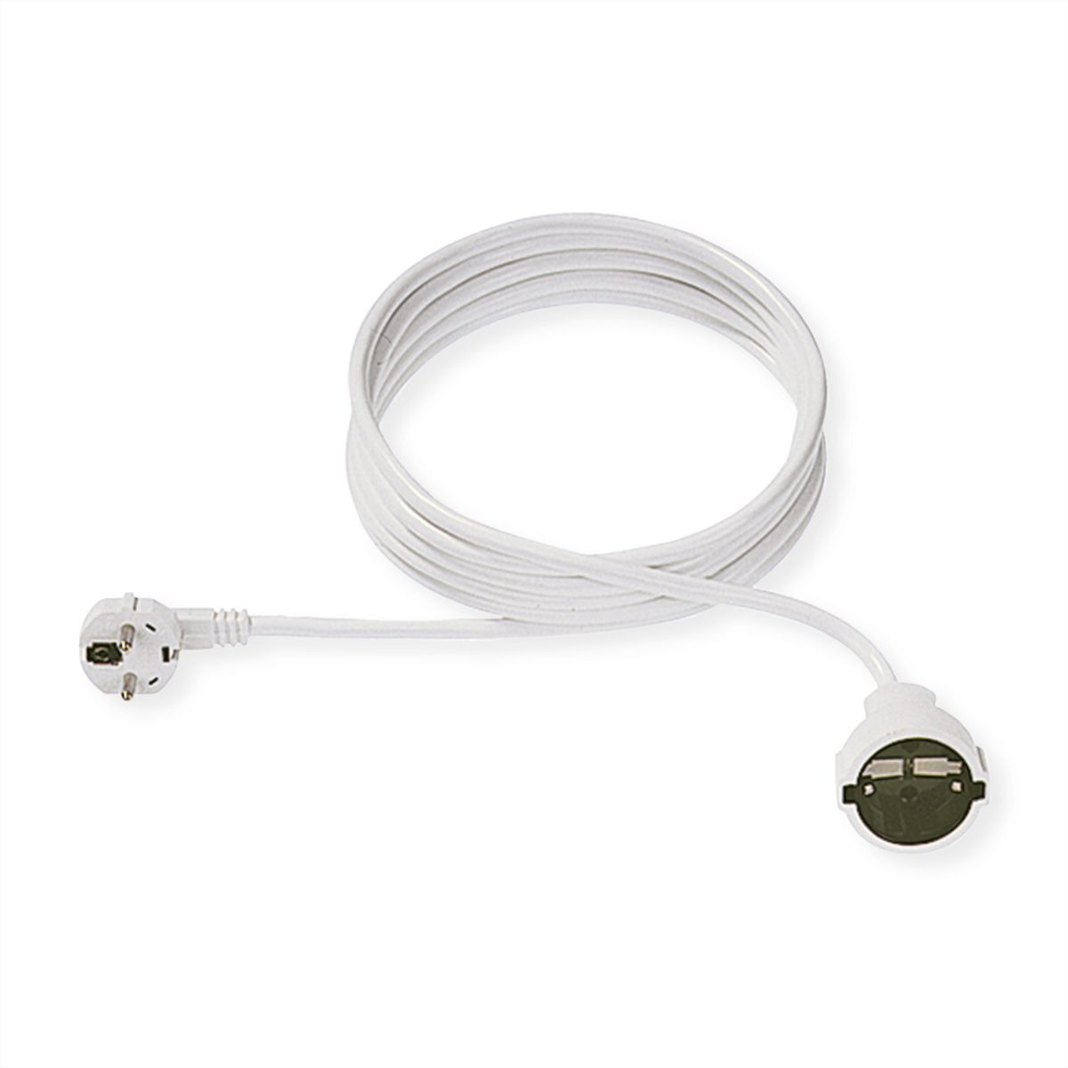 BACHMANN AC230V Câble prolongateur, prises type 2P+T allemand, blanc, 3 m